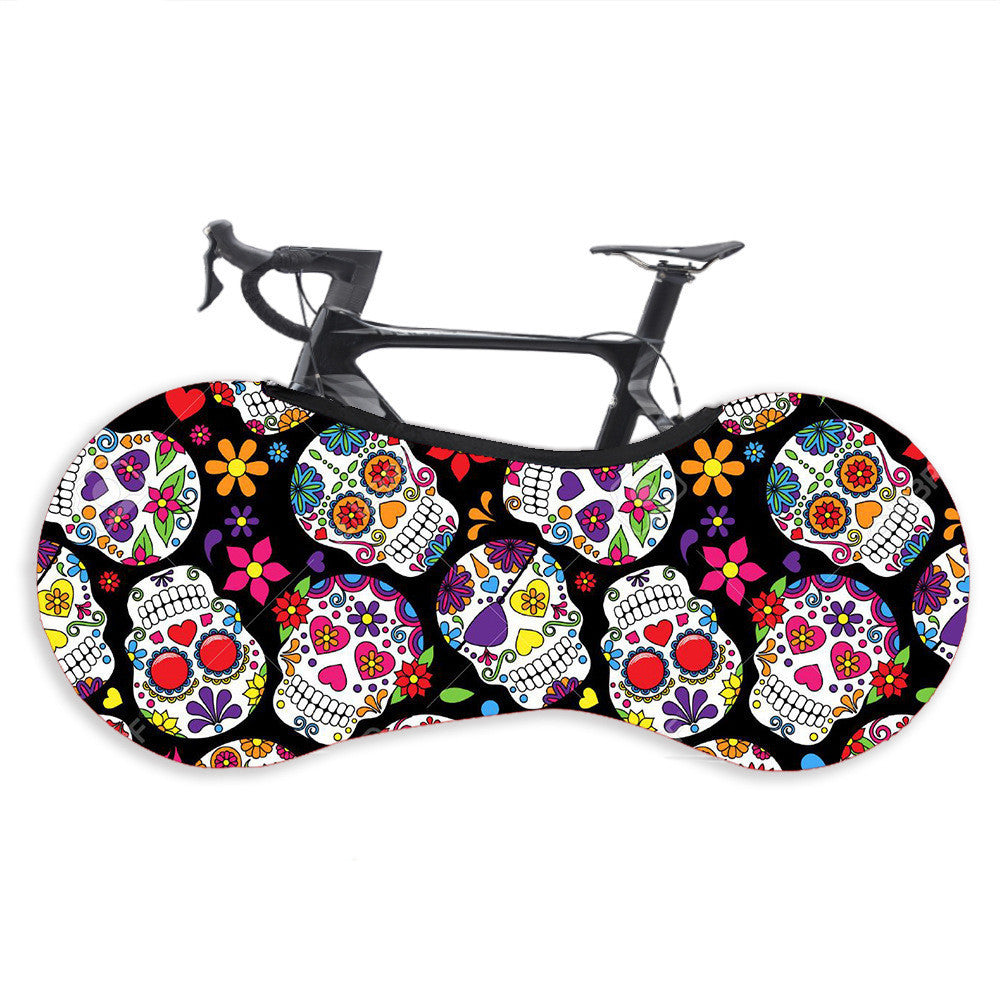 Semi-covering elastic dust cover for bicycle