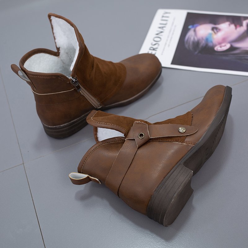 Autumn and winter flat heel 40-43 casual low-top cotton shoes
