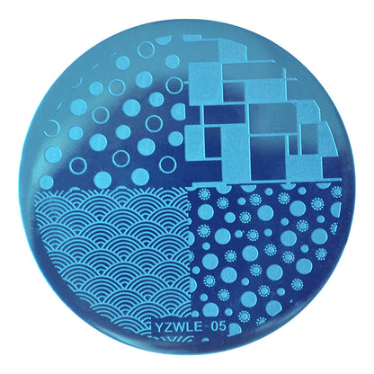 DIY nail print steel plate nail print version template