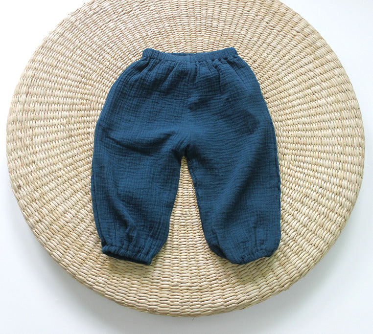Children's clothing solid color mosquito pants