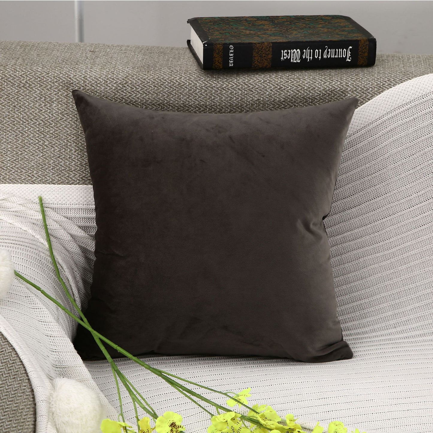 Velvet Solid Color Super Soft Sofa Cushion Children's Room Decoration