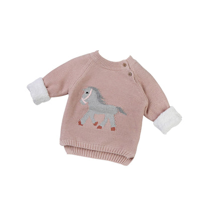 Girls Sweater Autumn Padded Pullover Sweater