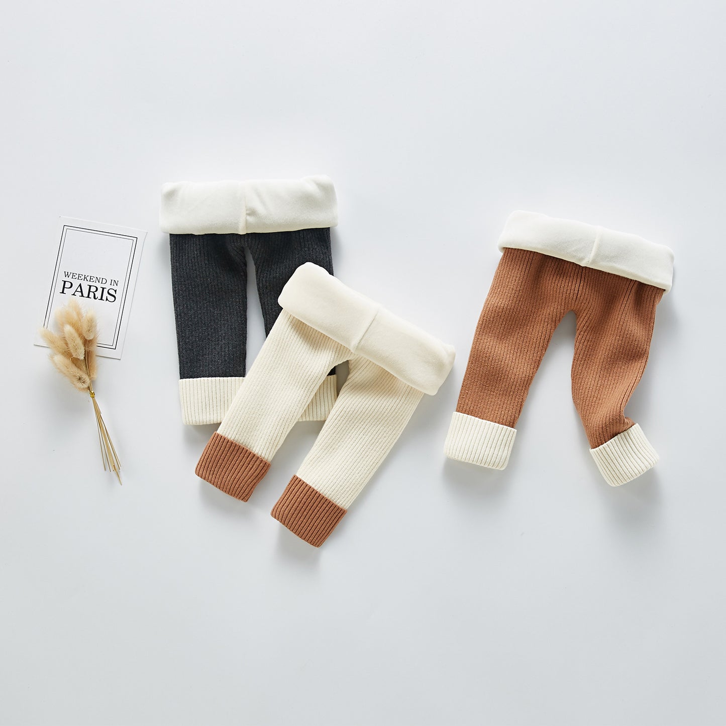 Plush thickened leggings knit pants