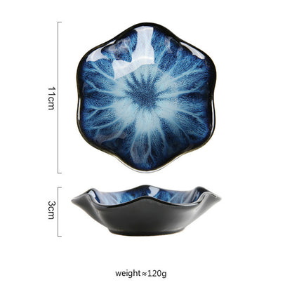 Ceramic kiln turned lotus tableware