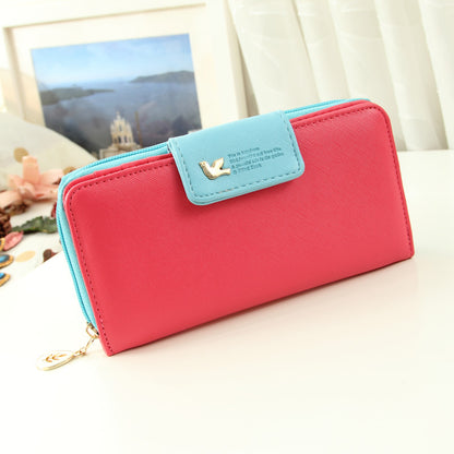 Long wallet women's zero purse with large capacity bird kits holding new handbag