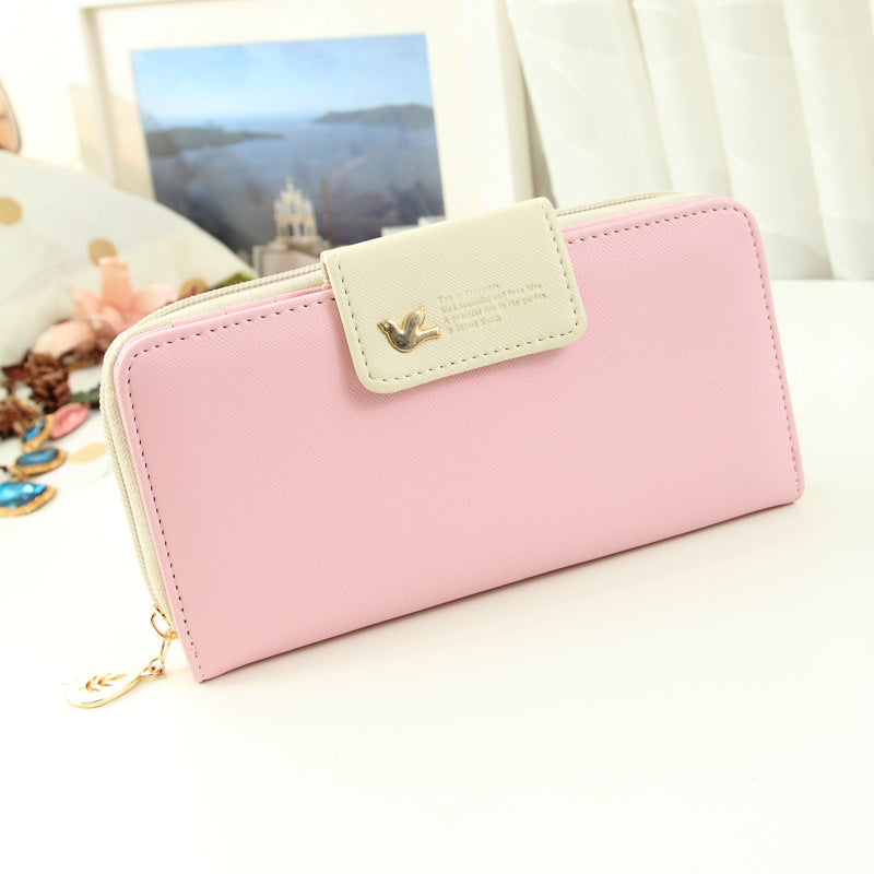 Long wallet women's zero purse with large capacity bird kits holding new handbag