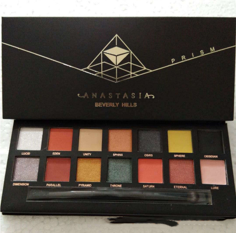 14 Color Eye Shadow Yellow Powder Purple Black Velvet  Makeup Palette