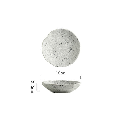 Nordic granite pattern tableware creative lotus leaf ceramic plate