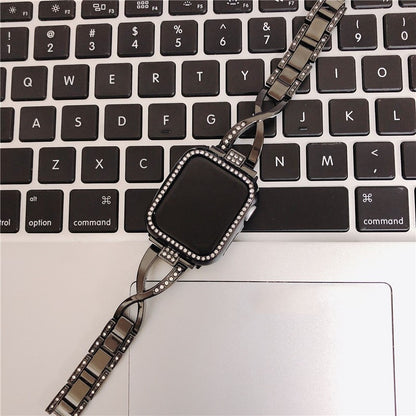 Thin wrist metal watchband case