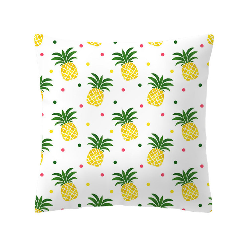 Geometric yellow Hawaiian pillowcase