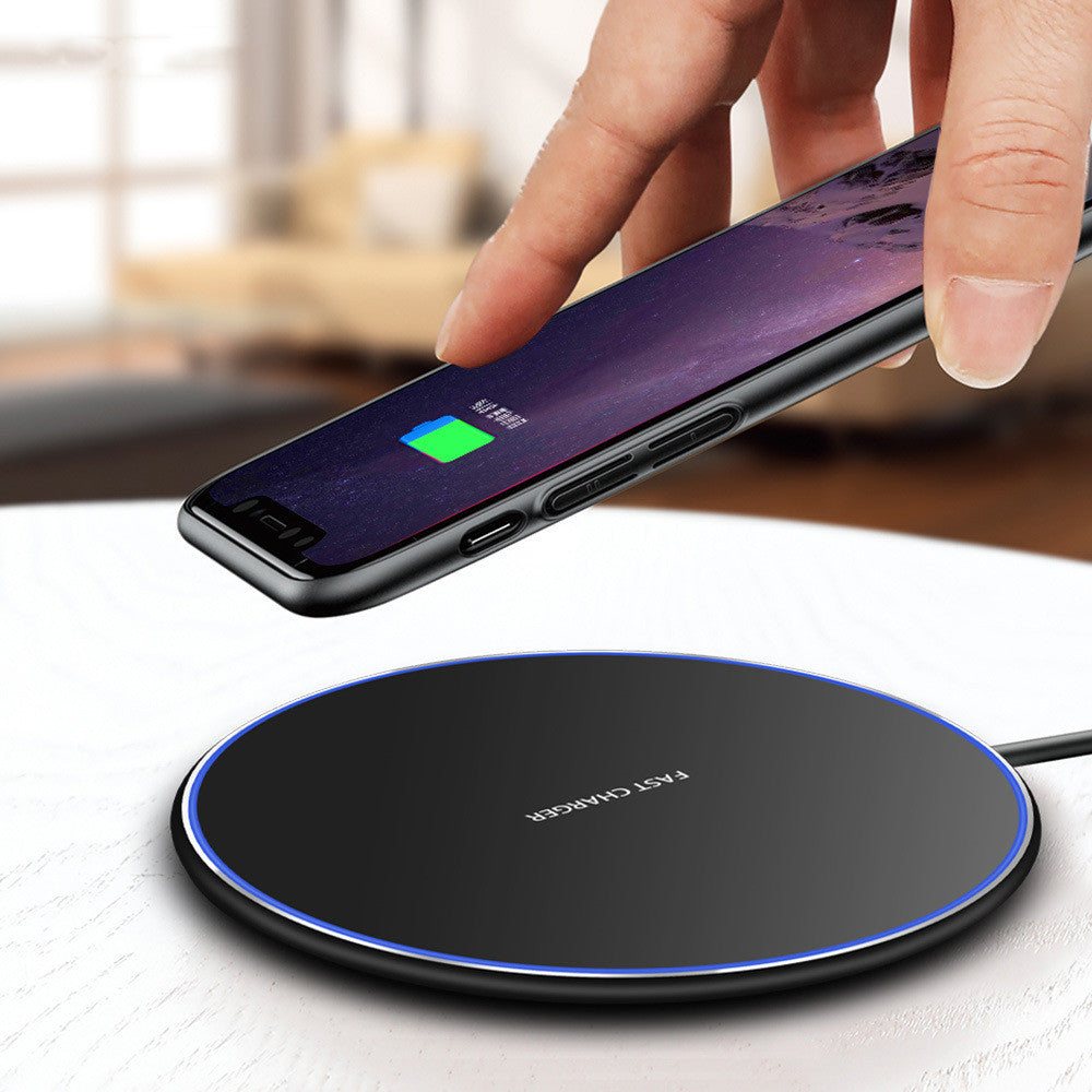 FDGAO/metal QI Wireless Charger 10W Ultra-thin Wireless Charger Suitable For Cross-border QI Mobile Phone Products