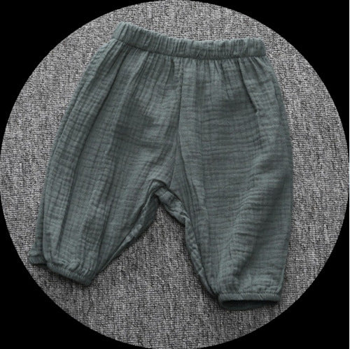 Cotton linen harem pants