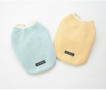Plush warm pet clothes