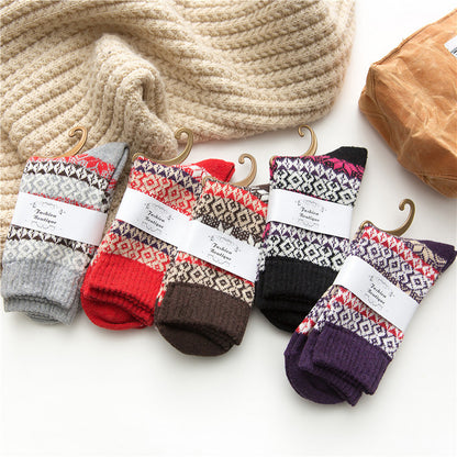 5Pairs Snow star anise stockings