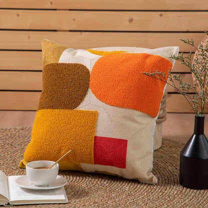 Cotton canvas towel embroidered pillowcase