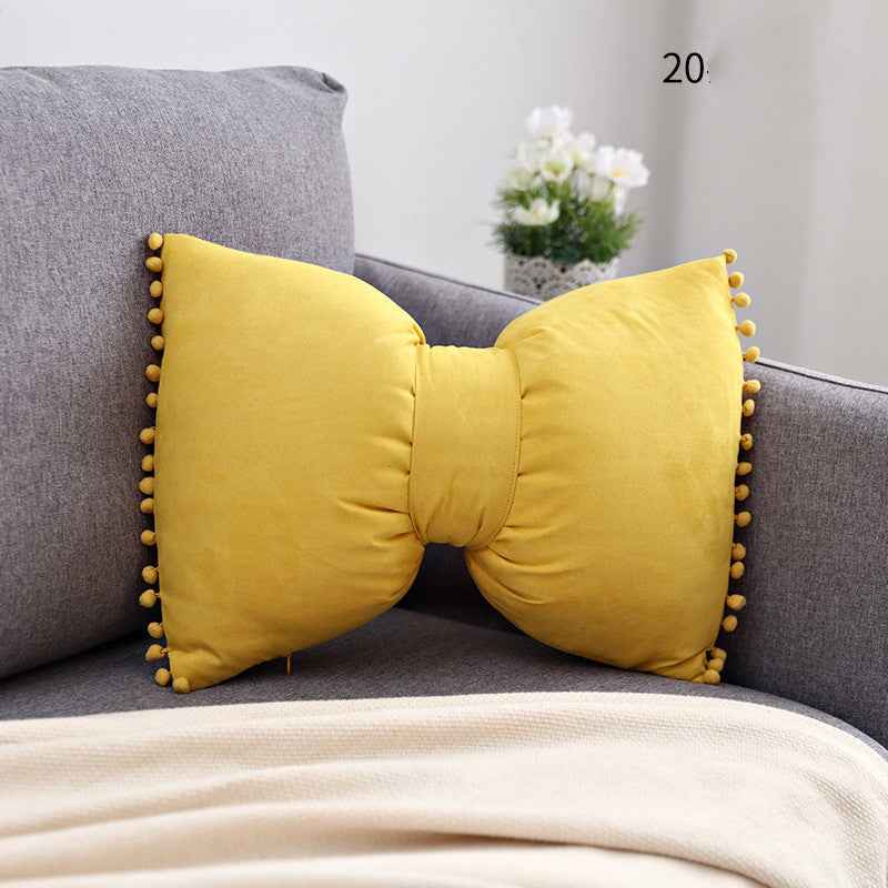 Bow Knot Holds Pillow Lovely Princess Cushion For Leaning On