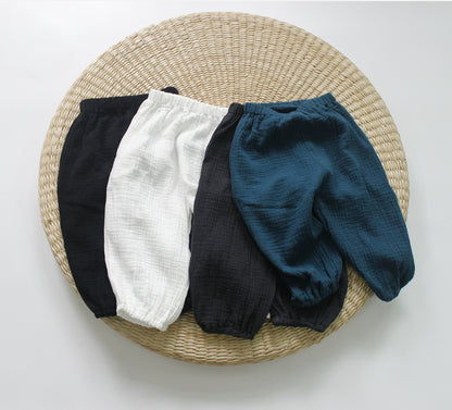Children's clothing solid color mosquito pants