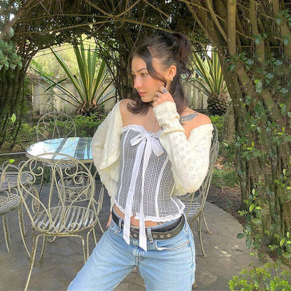 Strap collar bow tube top