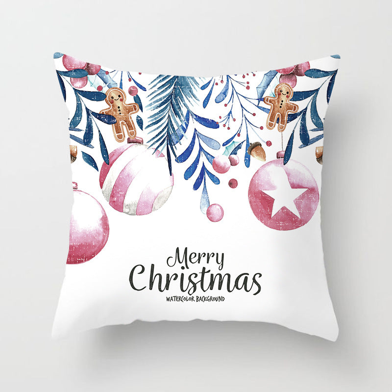 Santa Cartoon Digital Printed Sofa Pillow Cushion