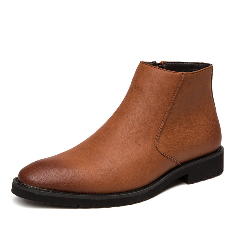 Men's New High-Top British Leather Shoes