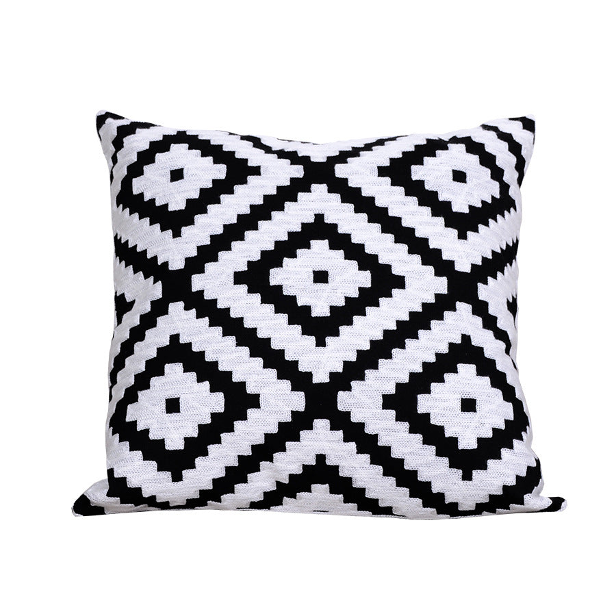 Modern embroidered pillowcase
