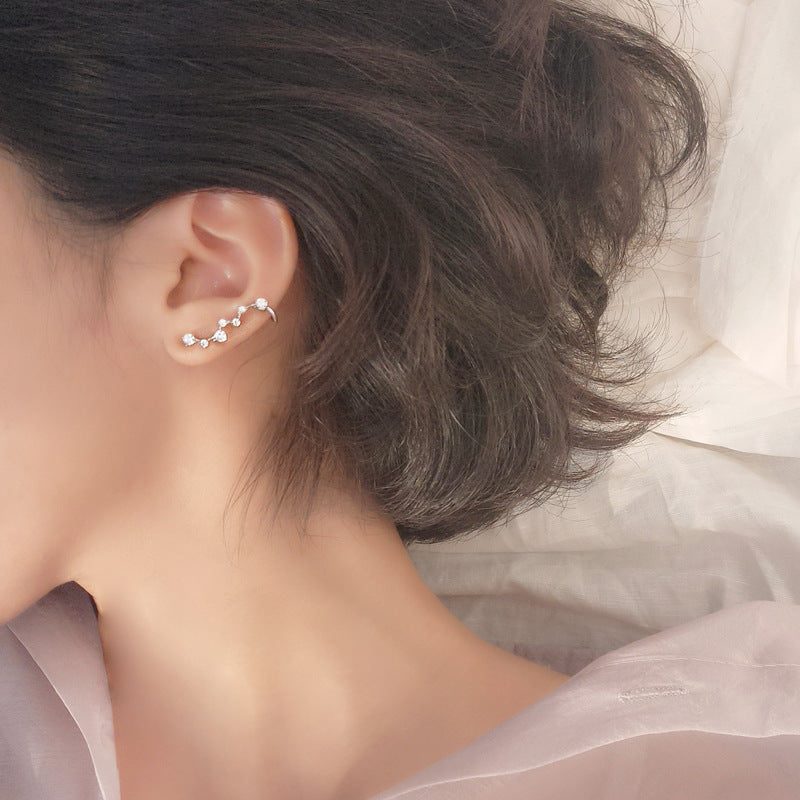 Temperament Star Sterling Silver Women's Earrings