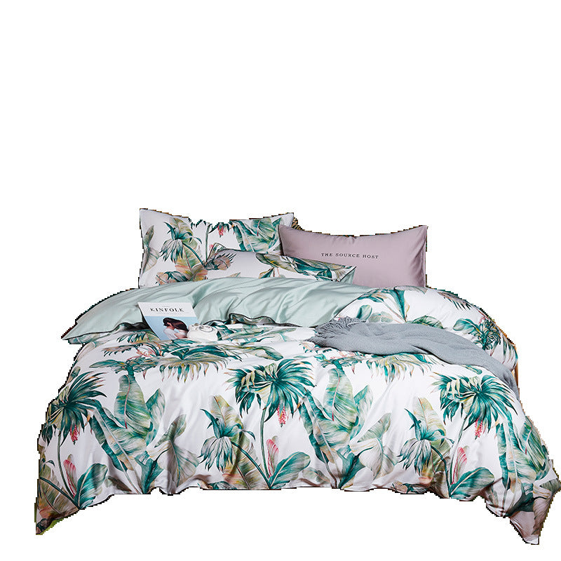 60s long-staple cotton plant four-piece set