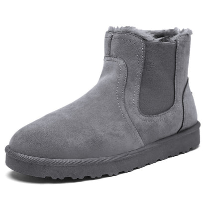 Men's warm mid-tube casual padded snow boots