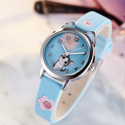Cartoon little cute cat watch