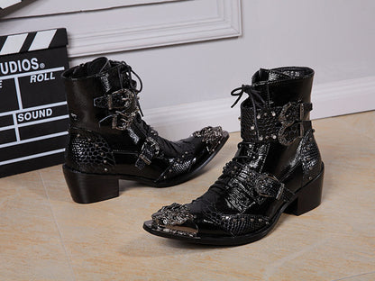 European and American Vintage Leather Men's Boots