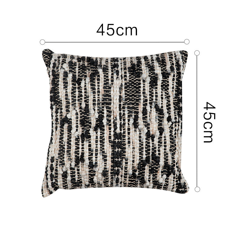 Fringed tufted square waist pillowcase