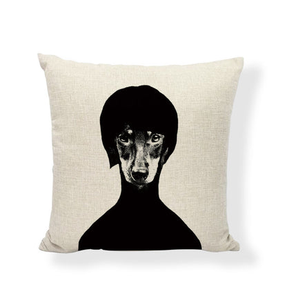 Boston Terrier Head Tilt Cushion Cover