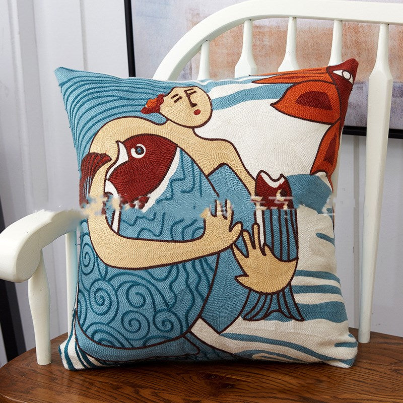 Wool Embroidered Fashion National Characteristic Cushion