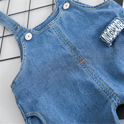 Baby denim strap set