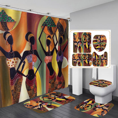 3D digital printed waterproof shower curtain