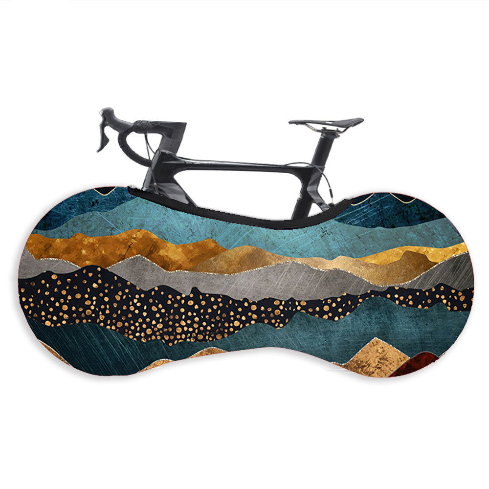 Semi-covering elastic dust cover for bicycle