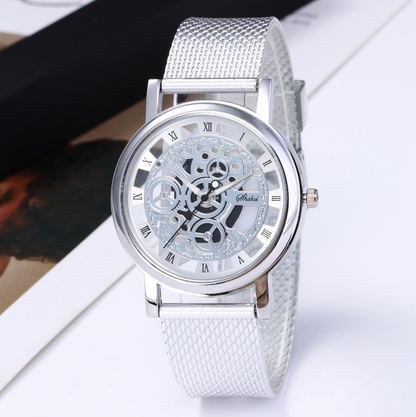 Fashion Hollow Soft Mesh Strap Quartz Watch