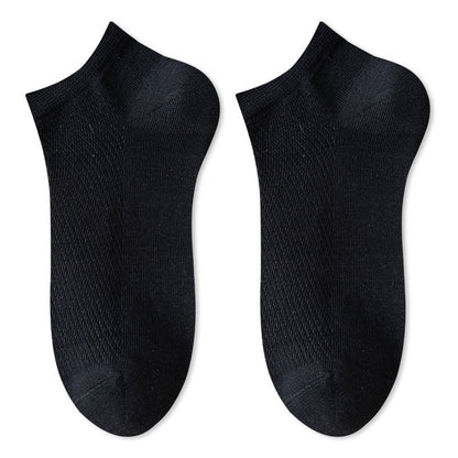 Pure Cotton Breathable Mesh Short Socks Men's Deodorant And Sweat-absorbing Summer Antibacterial
