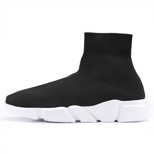 Four Seasons New Casual Shoes Men's Knitted Flying Thread