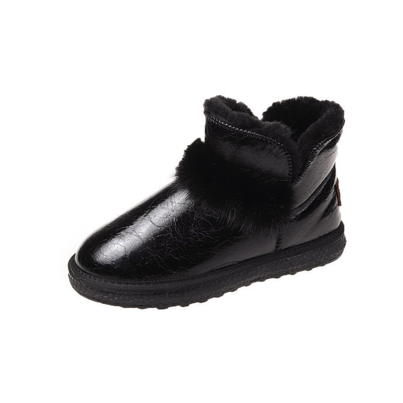 Flat-Bottomed Fashion Plus Velvet Warm Student Cotton Shoes