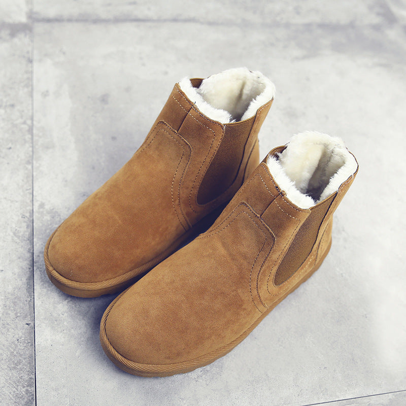Men's warm mid-tube casual padded snow boots