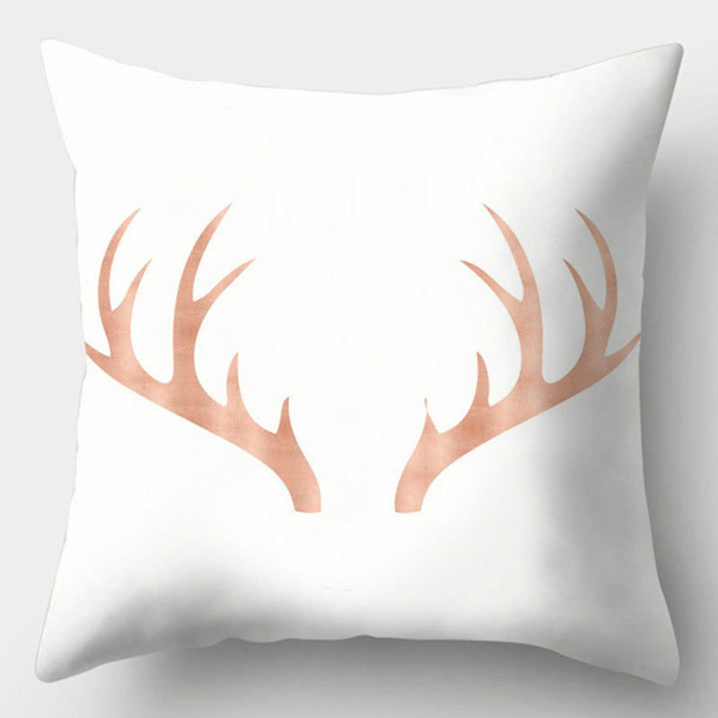 Modern Simple Pillow Home Cushion Geometric Amazon Hot Sale Peach Skin Fabric
