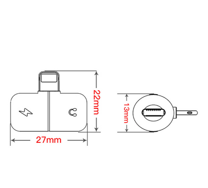 Headphone Adapter 8X Three-in-One Converter Line Charging Listening Songs Eating Chicken Splitter Capsules