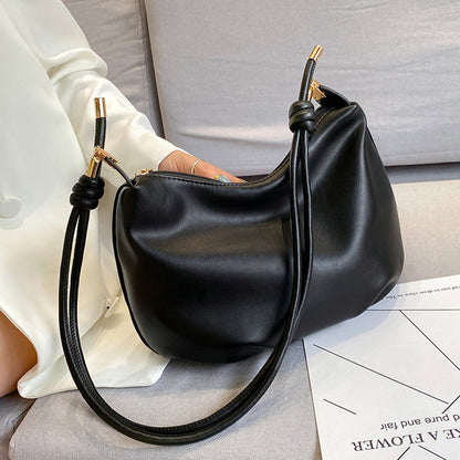 French niche soft leather handbag