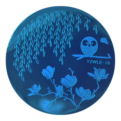 DIY nail print steel plate nail print version template