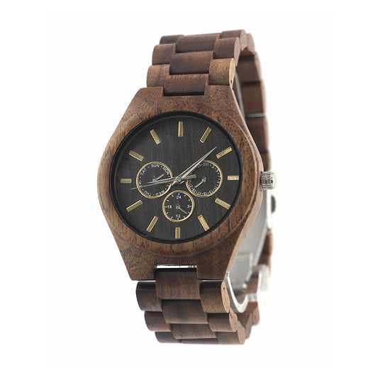 Fashion simple watch All wood walnut quartz watch