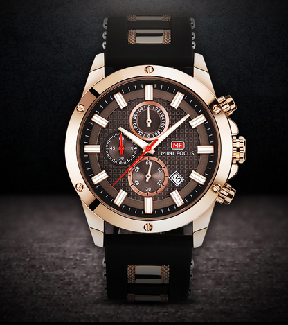 Explosion models hot fashion business men's watch three eye timing sports quartz watch