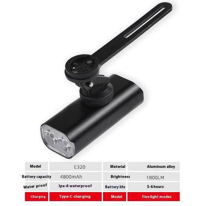 New Bicycle Headlight USB Rechargeable Cycling Light Suit