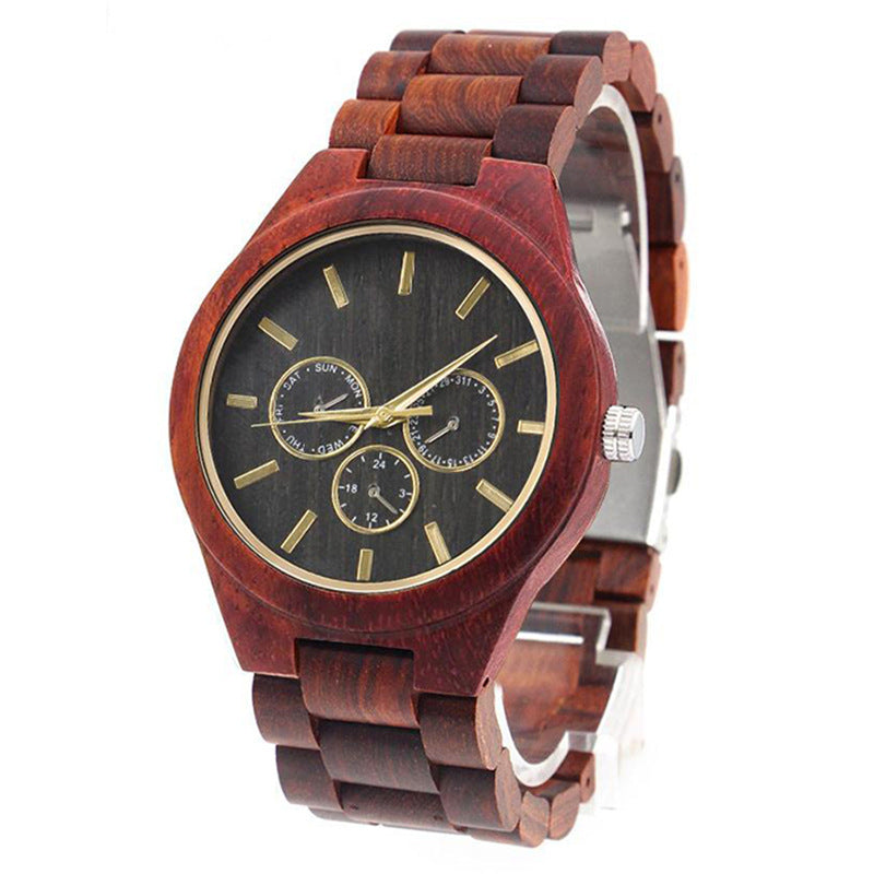 Fashion simple watch All wood walnut quartz watch
