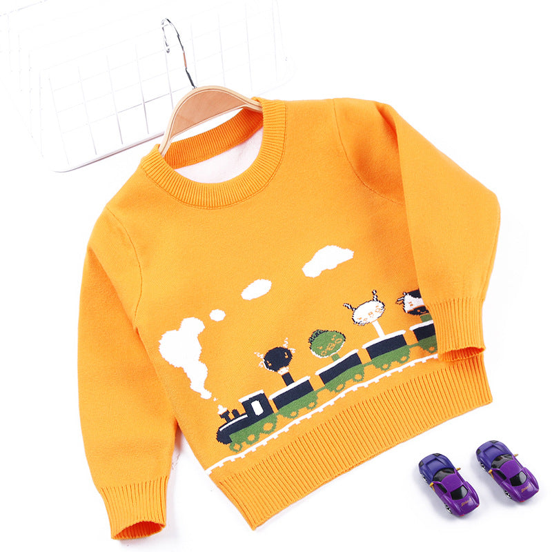 Double-decker train little wool coat